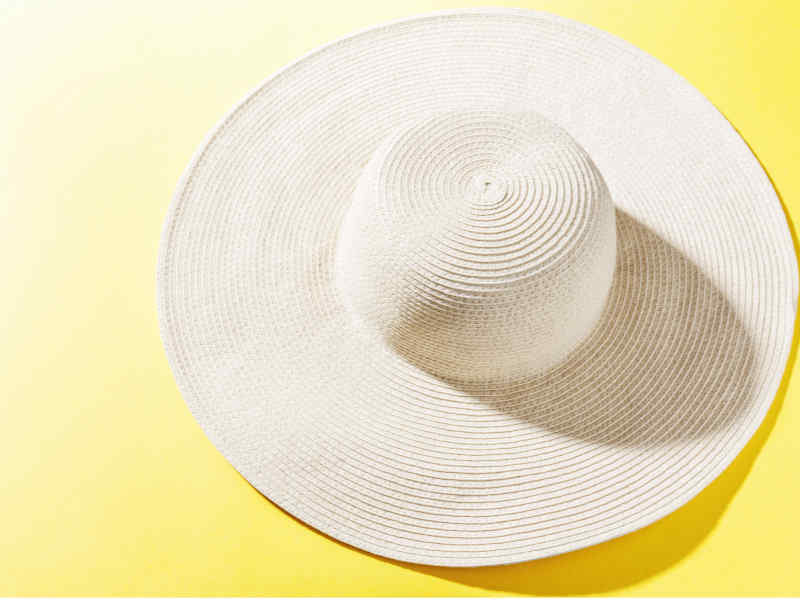 6 sombreros color blanco